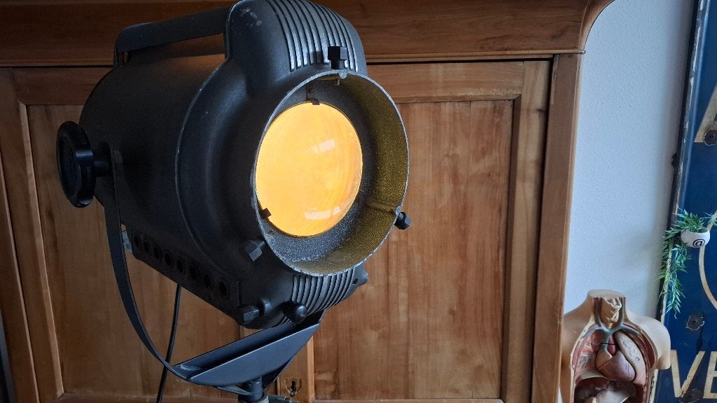 Oude theater lamp spot ADB incl statief en lampen statieven, Antiek en Kunst, Antiek | Lampen, Ophalen