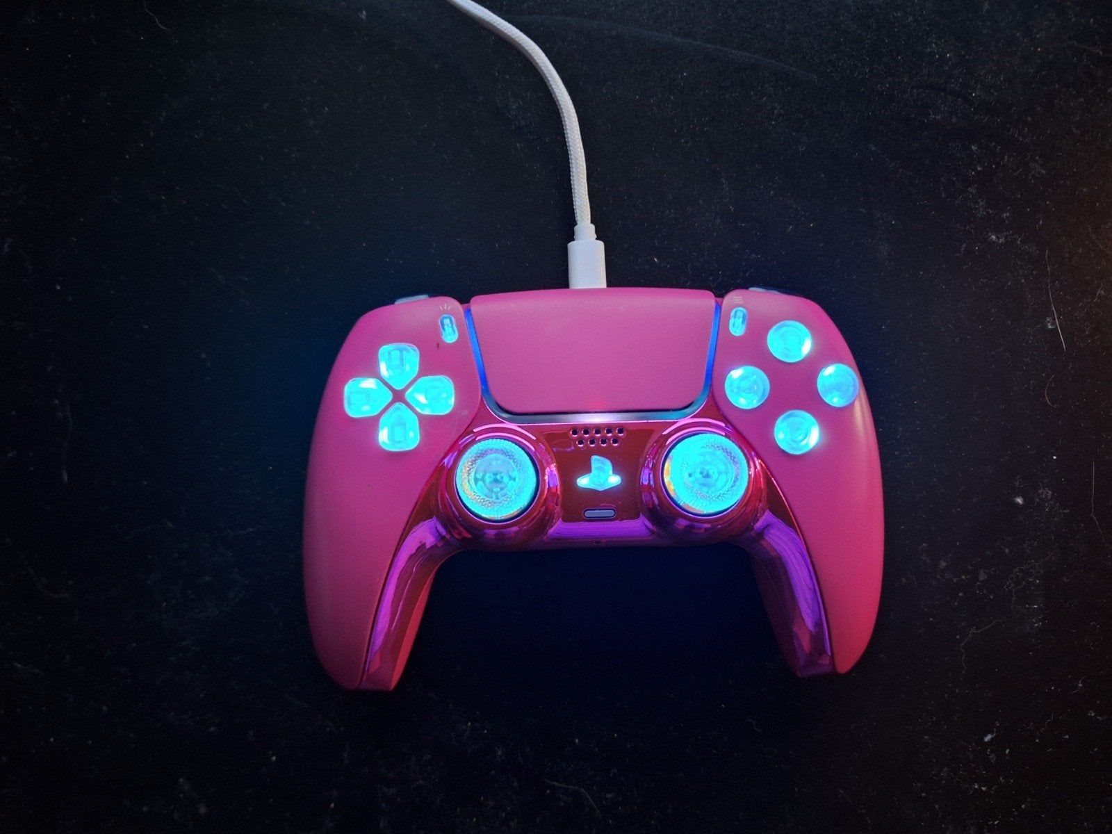 ps5 controller pink met TMR en LED, Spelcomputers en Games, Ophalen of Verzenden, Controller