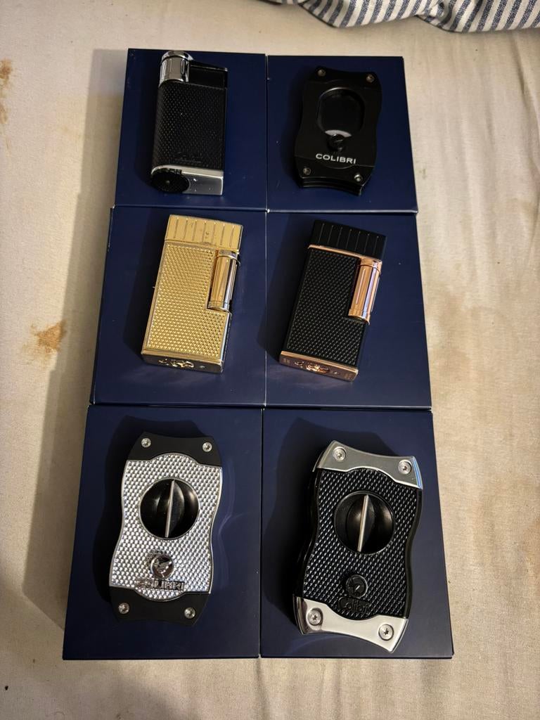 Sigaren accessoires van Colibri ( aansteker, knipper, etc ), Verzamelen, Rookartikelen, Aanstekers en Luciferdoosjes, Ophalen of Verzenden