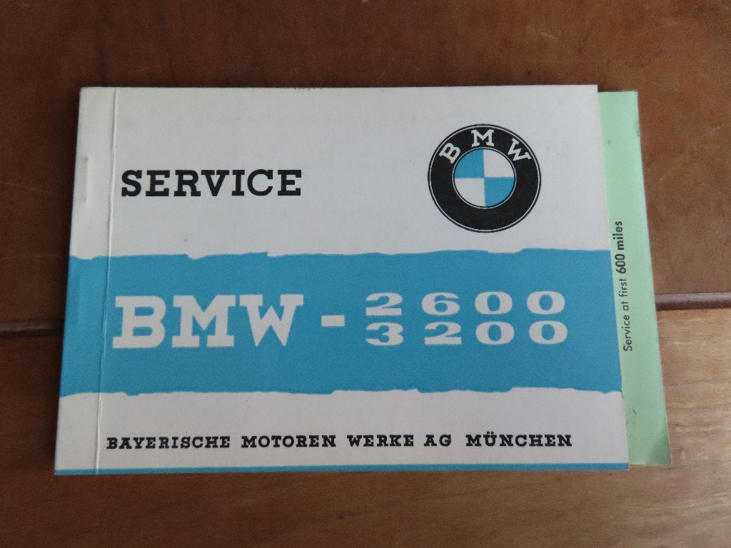 Uniek nieuw onderhoudsboekje BMW 2600, BMW 3200 1961, Auto diversen, Ophalen of Verzenden