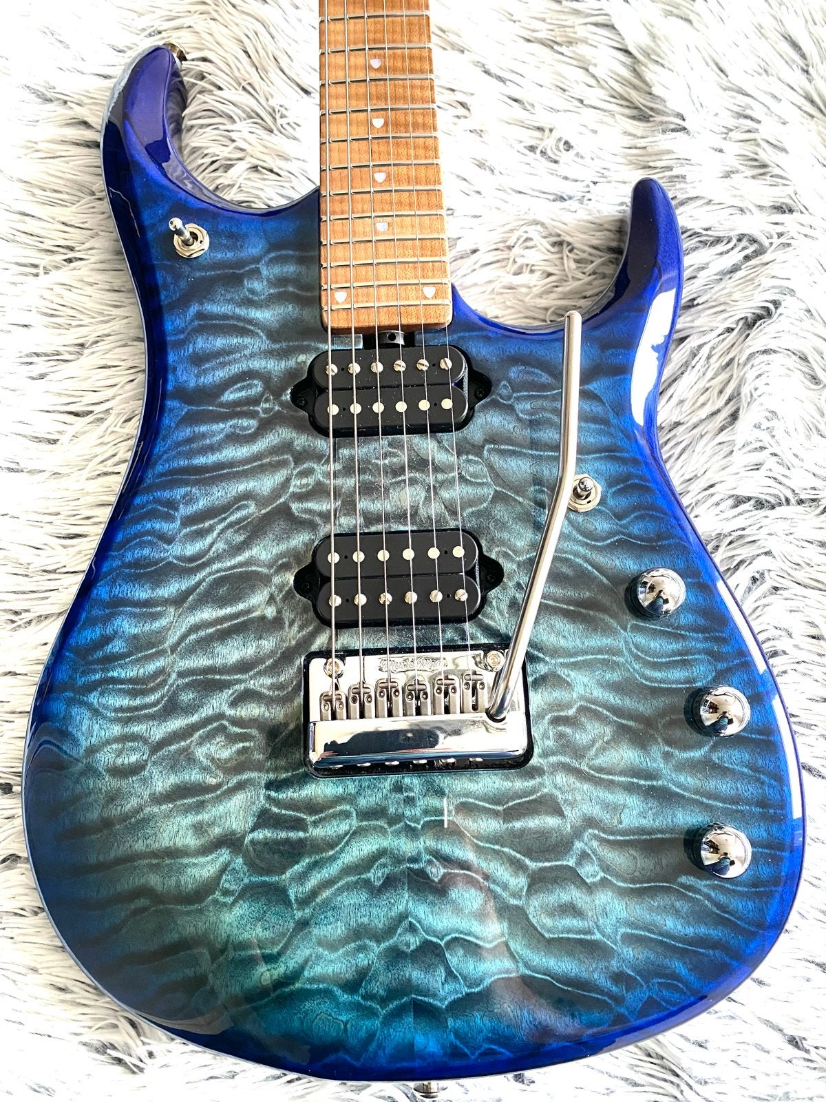 Music Man JP15 cerulean Paradise Quilt, Ophalen, Zo goed als nieuw, Solid body, Overige merken