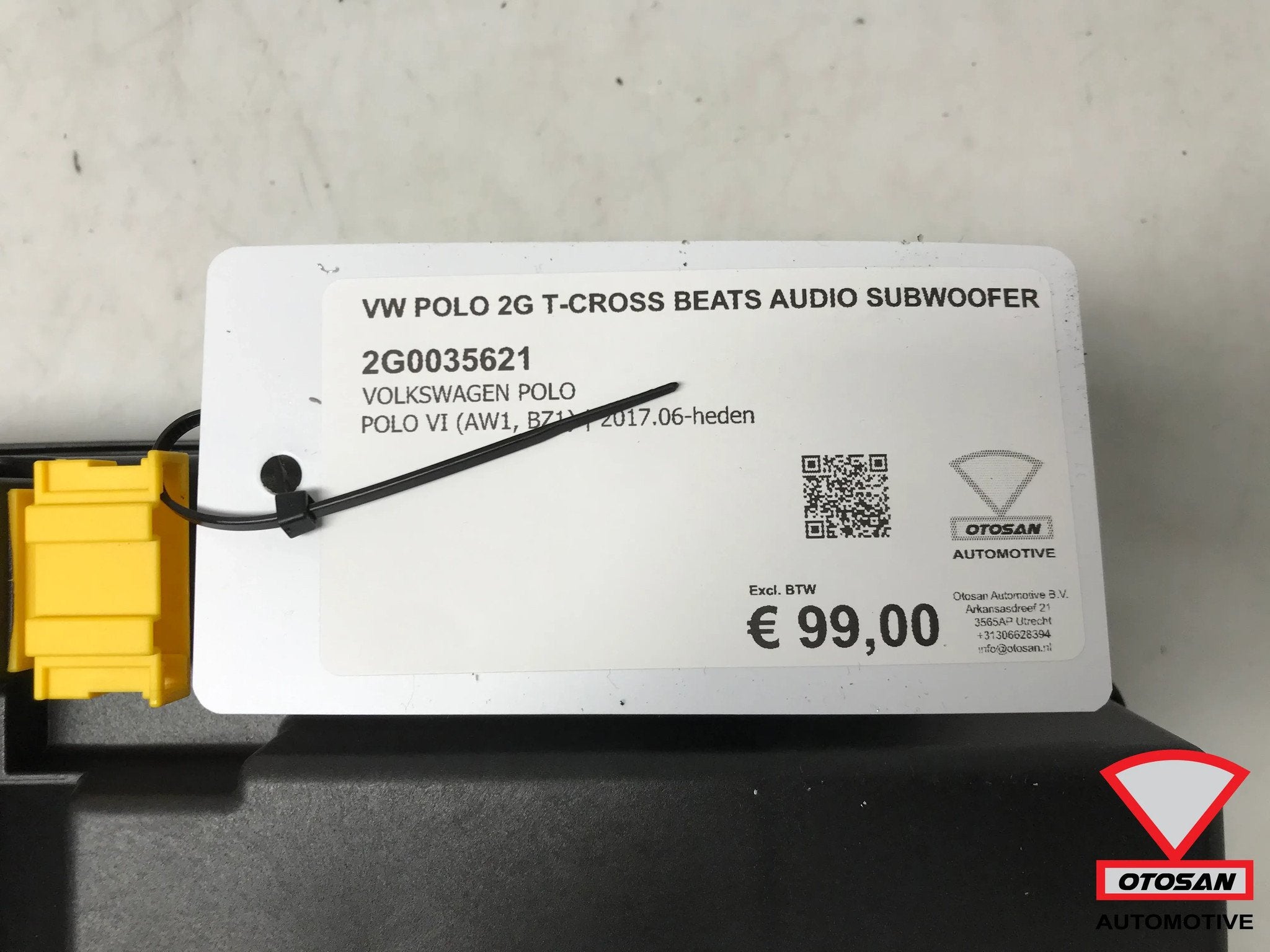 VW Polo 2G T-Cross Beats Audio Subwoofer 2G0035621, Gebruikt, Volkswagen, Volkswagen AG, Berliner Ring 2
38440  Wolfsburg, DE