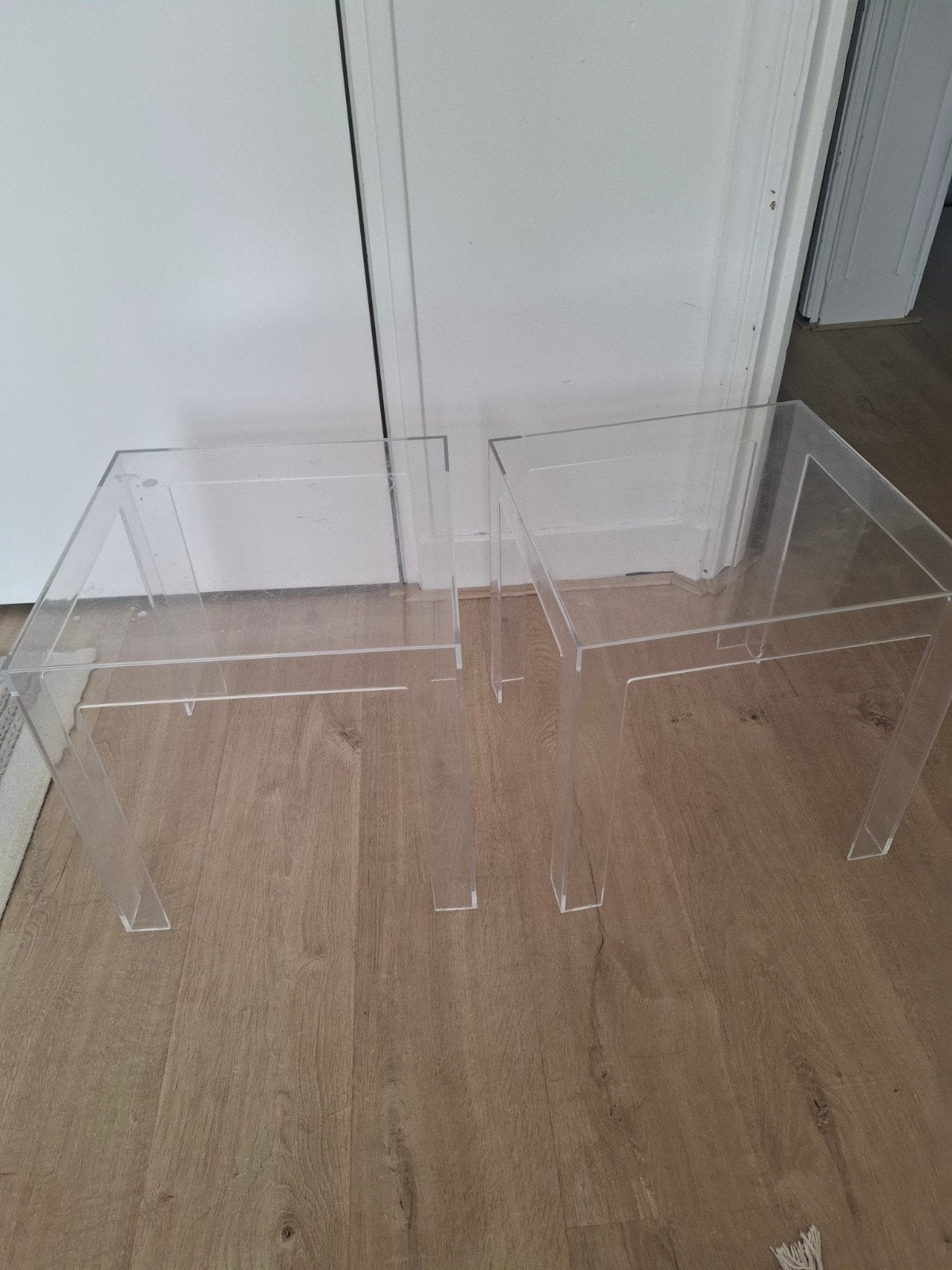 2 Kartell Joly bijzettafels, nachtkastje,salontafel, tafel, Gebruikt, Vierkant, Modern, Ophalen