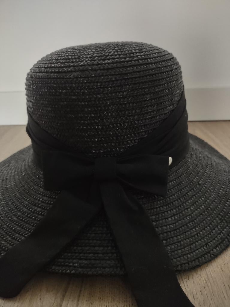 Zwarte dameshoed, Kleding | Dames, Hoeden en Petten, Ophalen, Zo goed als nieuw, Hoed