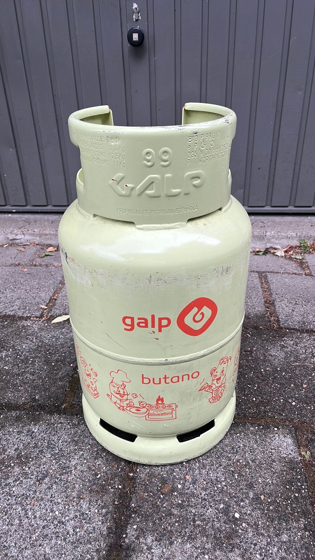 Spaanse gasfles (leeg), Ophalen