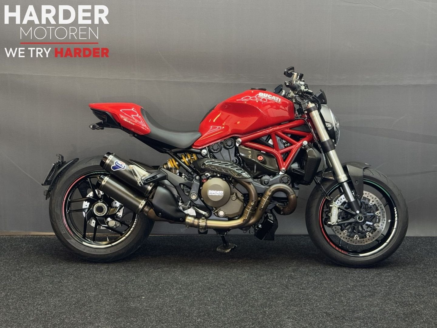 DUCATI MONSTER 1200 | TERMIGNONI | CARBON | BOMVOL | NETJES, Motoren, Motoren | Ducati, DUCATI, 2 cilinders, 1198 cc, Motorrijbewijs A