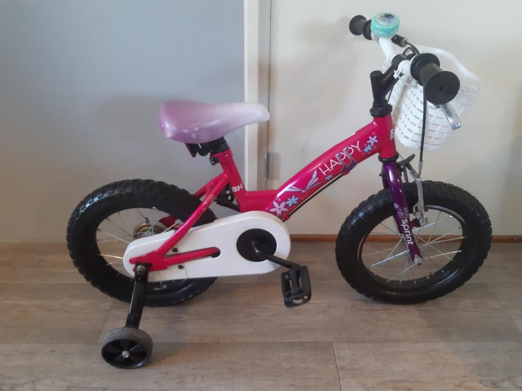 14 inch kinder fiets., Ophalen of Verzenden, Gebruikt, Minder dan 16 inch, Zijwieltjes