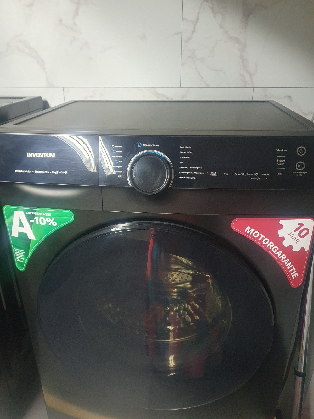 Inventum VWM8010B wasmachine 8kg, z.g.a.n., Witgoed en Apparatuur, Wasmachines, Ophalen, 1200 tot 1600 toeren, 8 tot 10 kg, Zo goed als nieuw