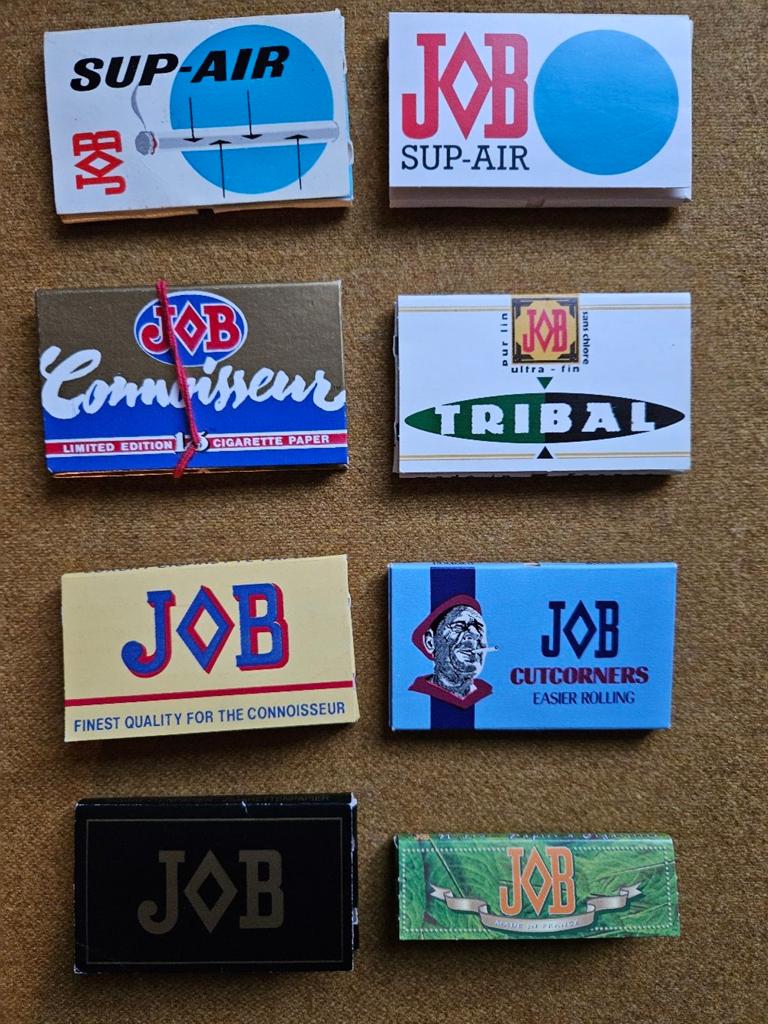 8 Pakjes vintage vloeitjes sigarettenpapier Job JOB, Ophalen of Verzenden