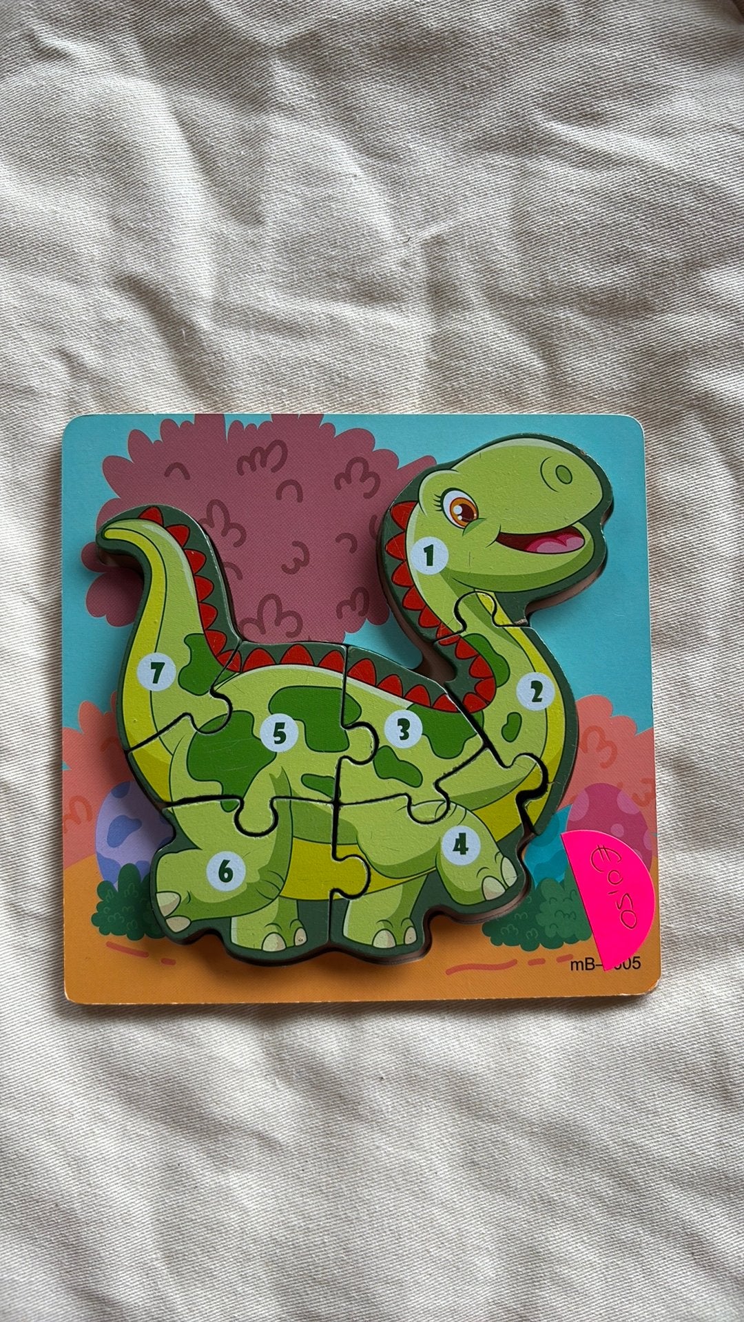 Puzzel dinosaurus, Ophalen, Zo goed als nieuw, Van hout, Minder dan 10 stukjes