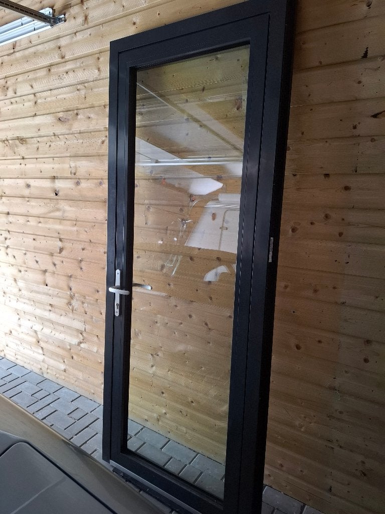 aluminium buitendeur, Ophalen, 80 tot 100 cm, 215 cm of meer, Metaal