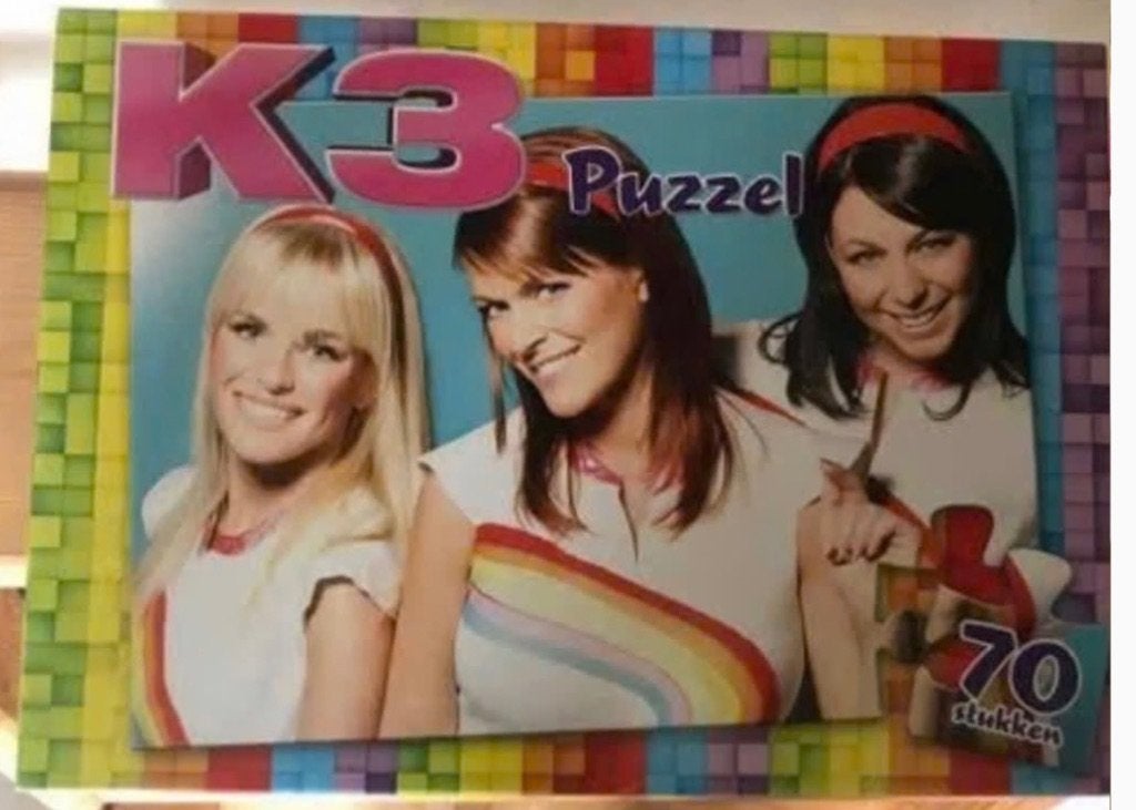 k3 puzzel met 70 stukjes, Ophalen, Meer dan 50 stukjes, Zo goed als nieuw, 4 tot 6 jaar