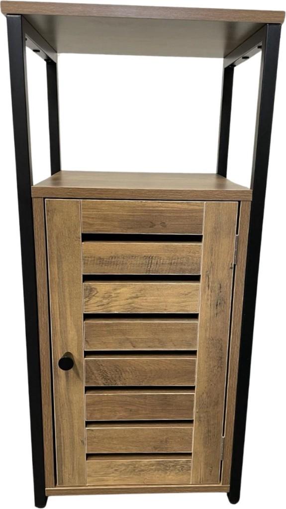 Nachtkastje Lana zwart/eiken- black/oak, Huis en Inrichting, Slaapkamer | Nachtkastjes, Ophalen of Verzenden, Zo goed als nieuw