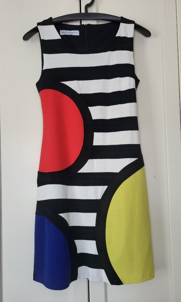 Rinascimento jurk, zwart, wit, kleur, maat M, Kleding | Dames, Maat 38/40 (M), Zwart, Rinascimento, Ophalen of Verzenden