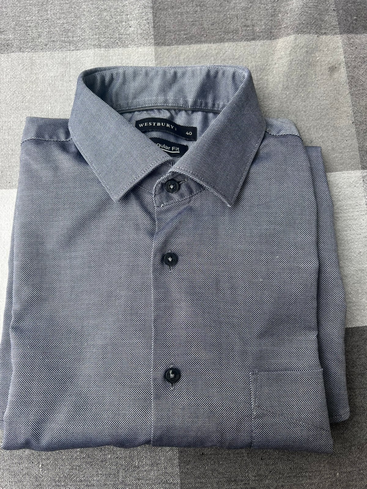 Overhemd heren maat 40 blauw Westbury regular fit als nieuw, Ophalen of Verzenden, Zo goed als nieuw, Blauw, Halswijdte 39/40 (M)
