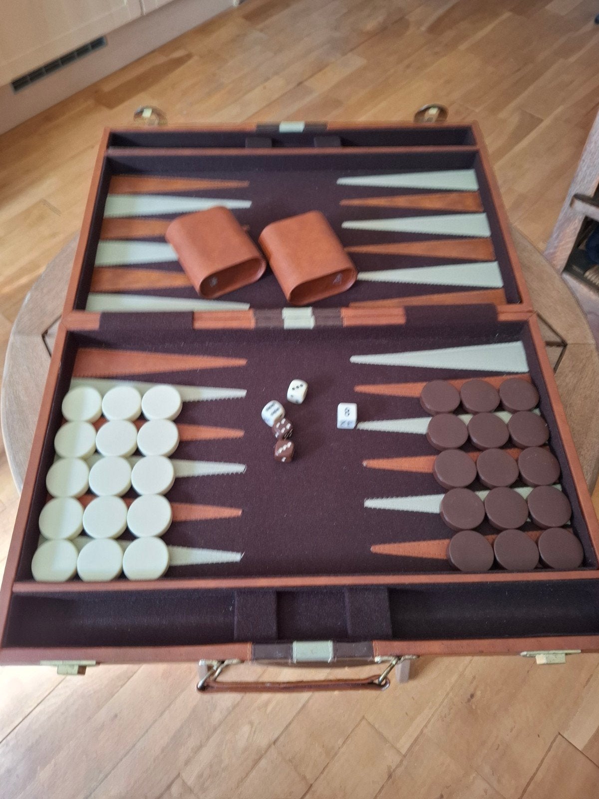 Mooi Backgammonspel in koffer. XL, Ophalen of Verzenden, Zo goed als nieuw