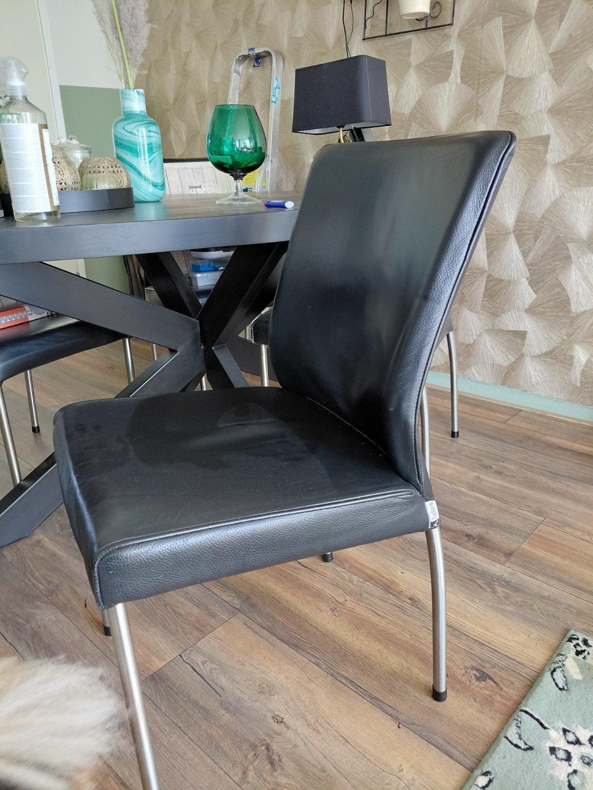 Leren eetkamerstoelen van Topform - Zeer comfortabel, Huis en Inrichting, Ophalen, Gebruikt, Leer