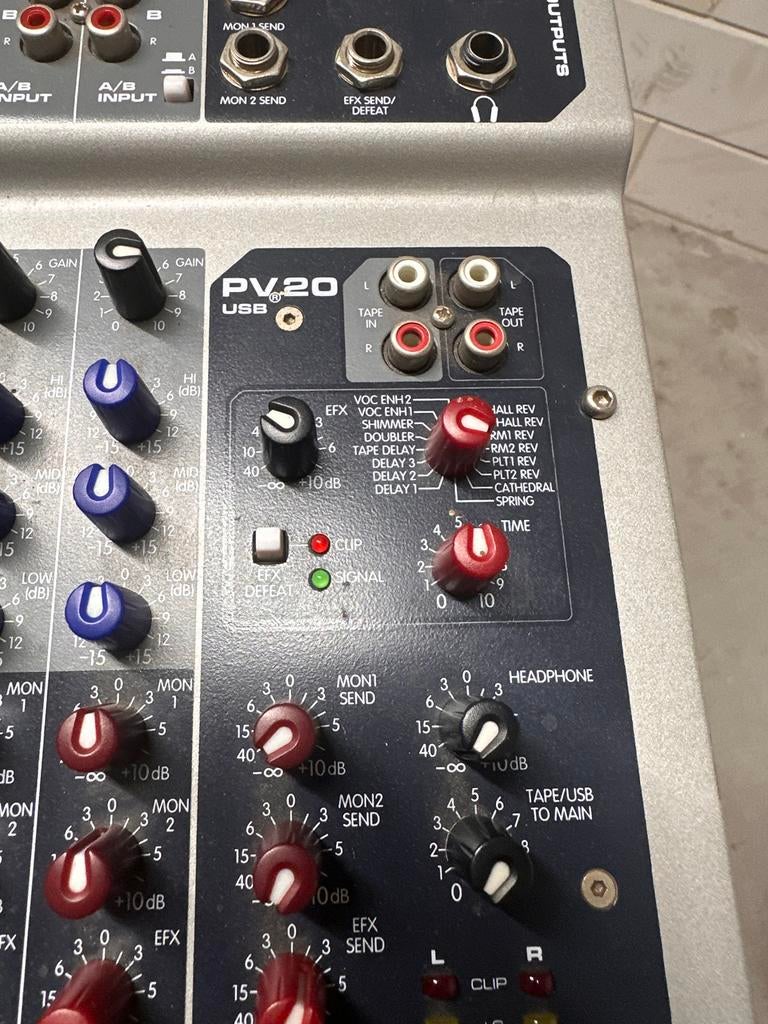Peavey PV20 USB Mengpaneel - Zo goed als nieuw, Ophalen of Verzenden, Zo goed als nieuw, 20 kanalen of meer