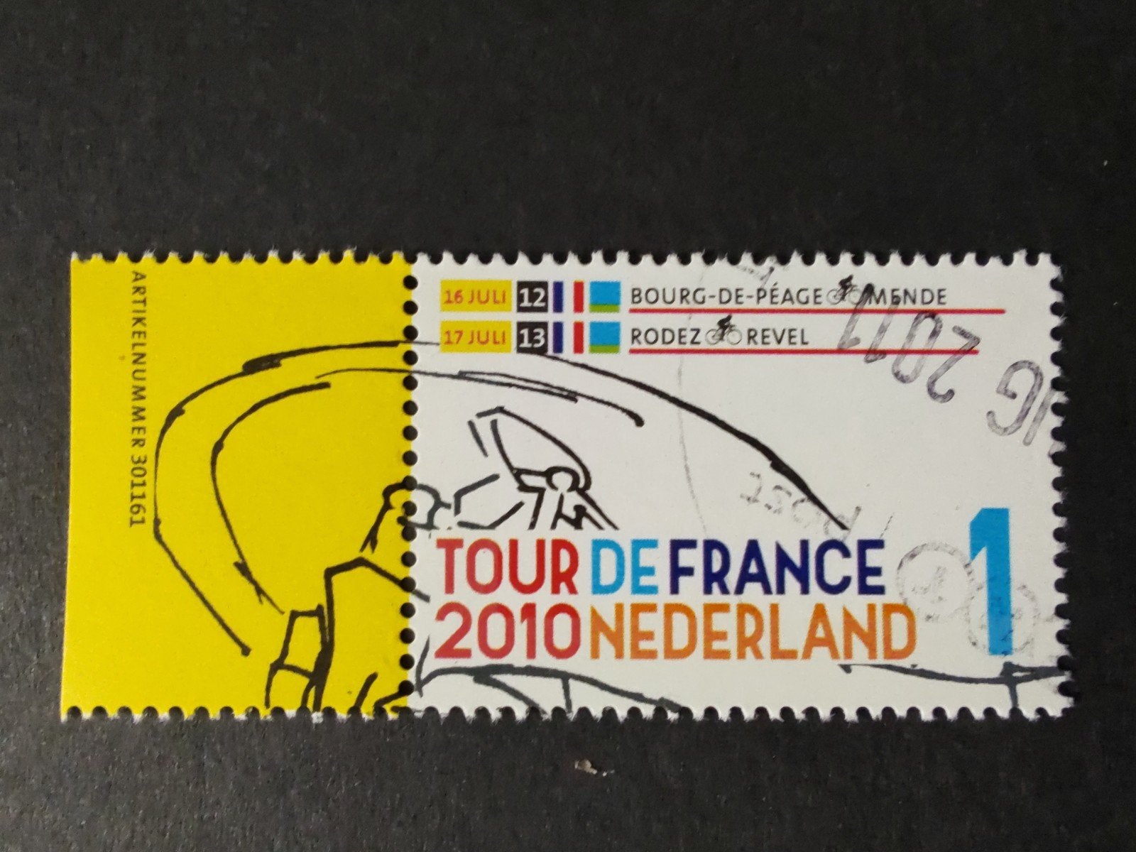 2720 tour de France 2010, Postzegels en Munten, Ophalen of Verzenden