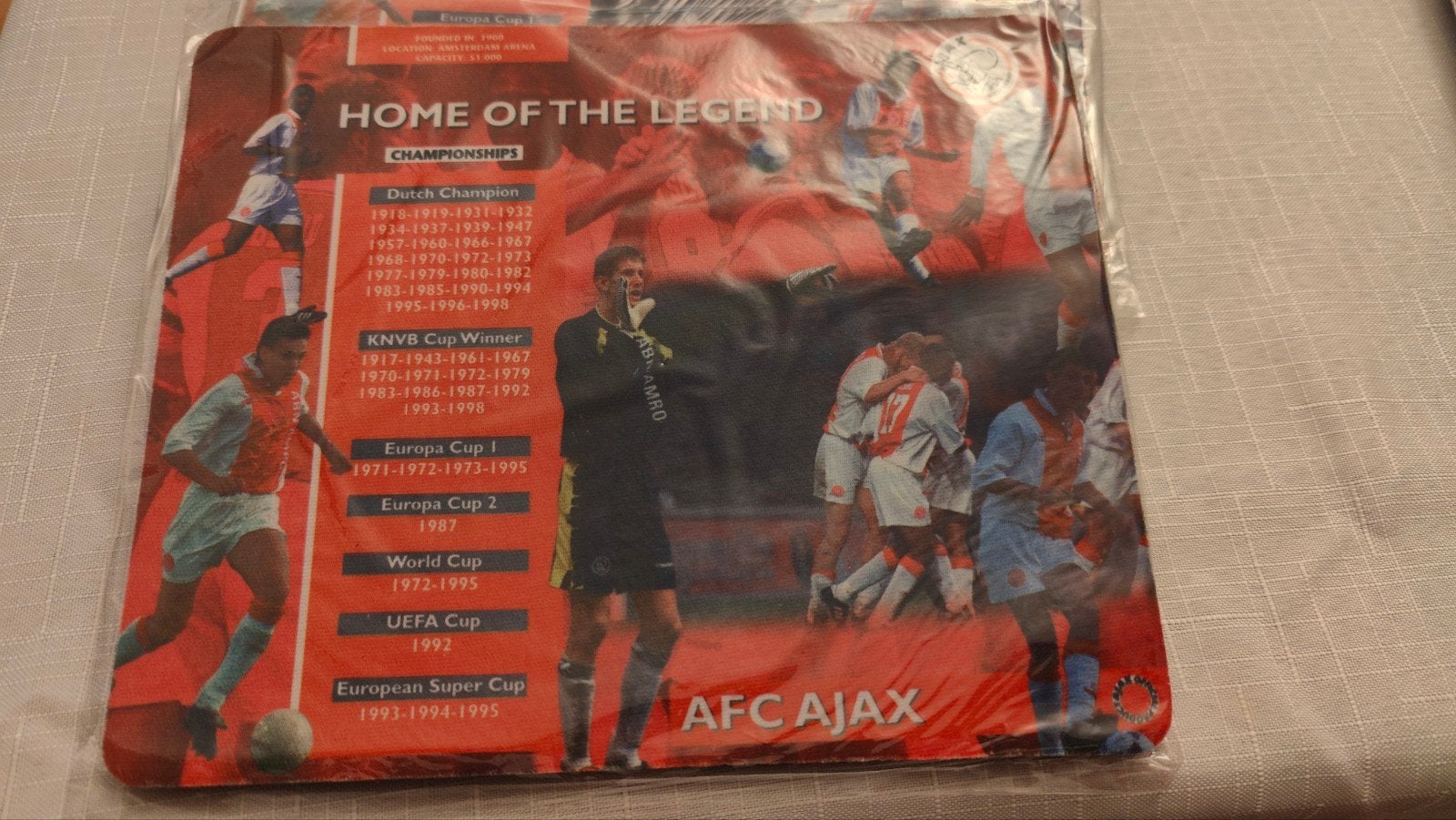 AFC Ajax Muismat - home of the legend, Ophalen of Verzenden, Gaming muismat, Nieuw, Ajax