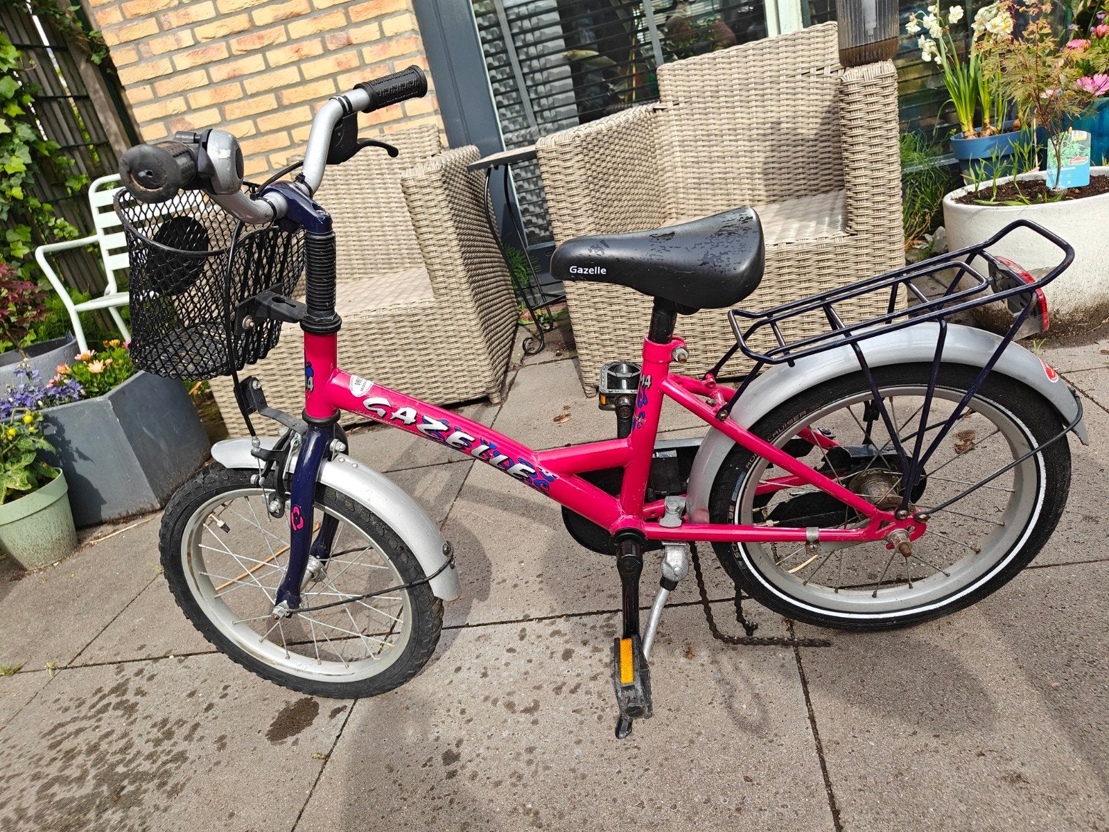 Kinderfiets Gazelle, Ophalen, Terugtraprem, Gebruikt, Minder dan 16 inch