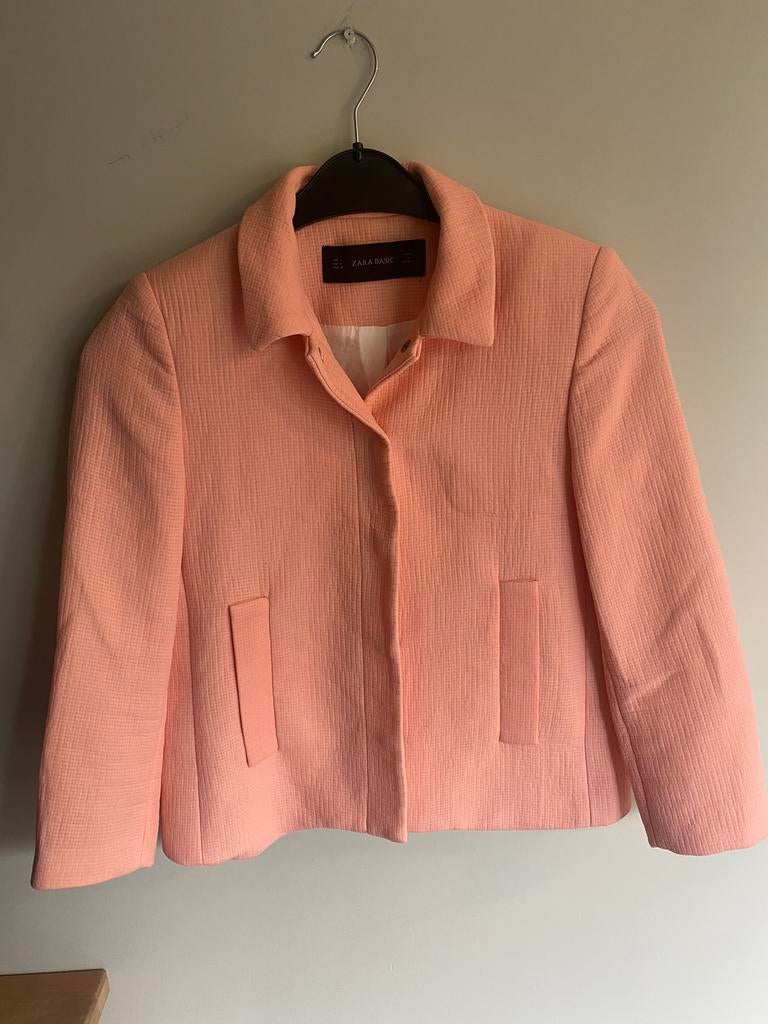 Zalmroze jasje van Zara, Ophalen of Verzenden, Zo goed als nieuw, Maat 38/40 (M), Roze
