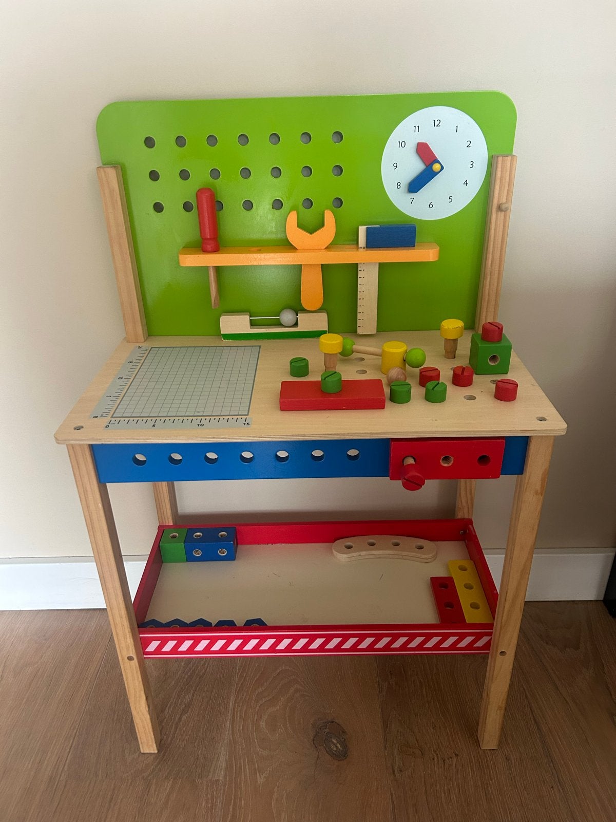 Houten speelgoed werkbank voor kinderen met accessoires, Kinderen en Baby's, Speelgoed | Houten speelgoed, Ophalen, Gebruikt, Overige typen