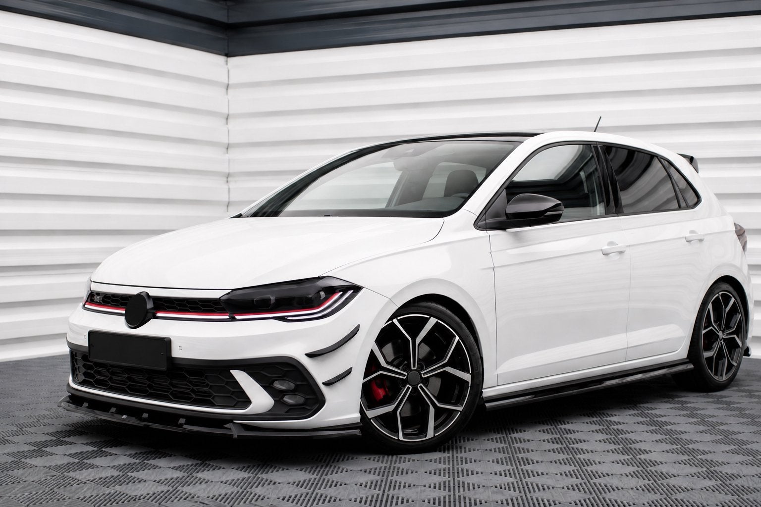 Voorbumper Canards / Zijvinnen – VW Polo MK6 Facelift 2021+, Ophalen