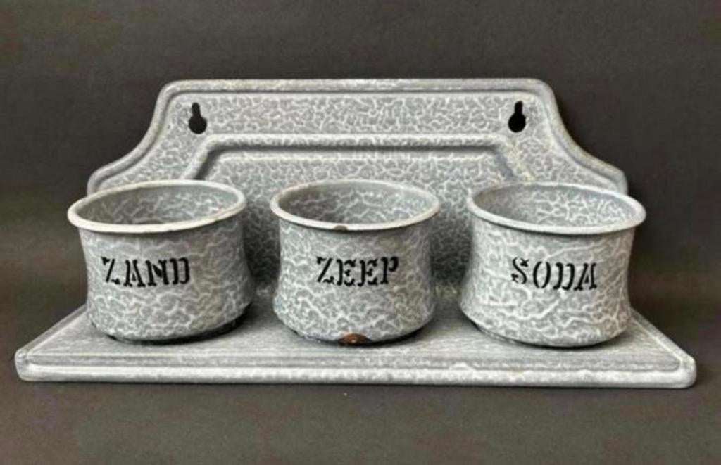 Grijs Gewolkt Zand, Zeep, Soda Rekje BK, Ophalen of Verzenden