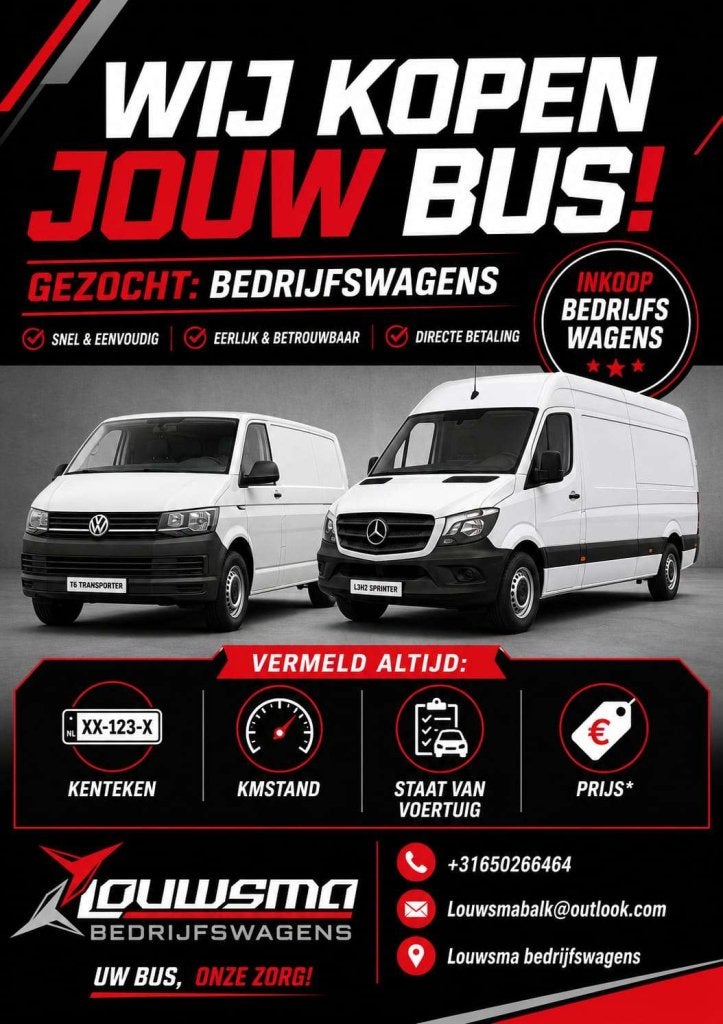 GEZOCHT: Bedrijfswagens & Dodge Rams – Snel en correct, Louwsma Bedrijfswagens B.V., Louwsmabalk@outlook.com, Eigen Haard 63 Balk