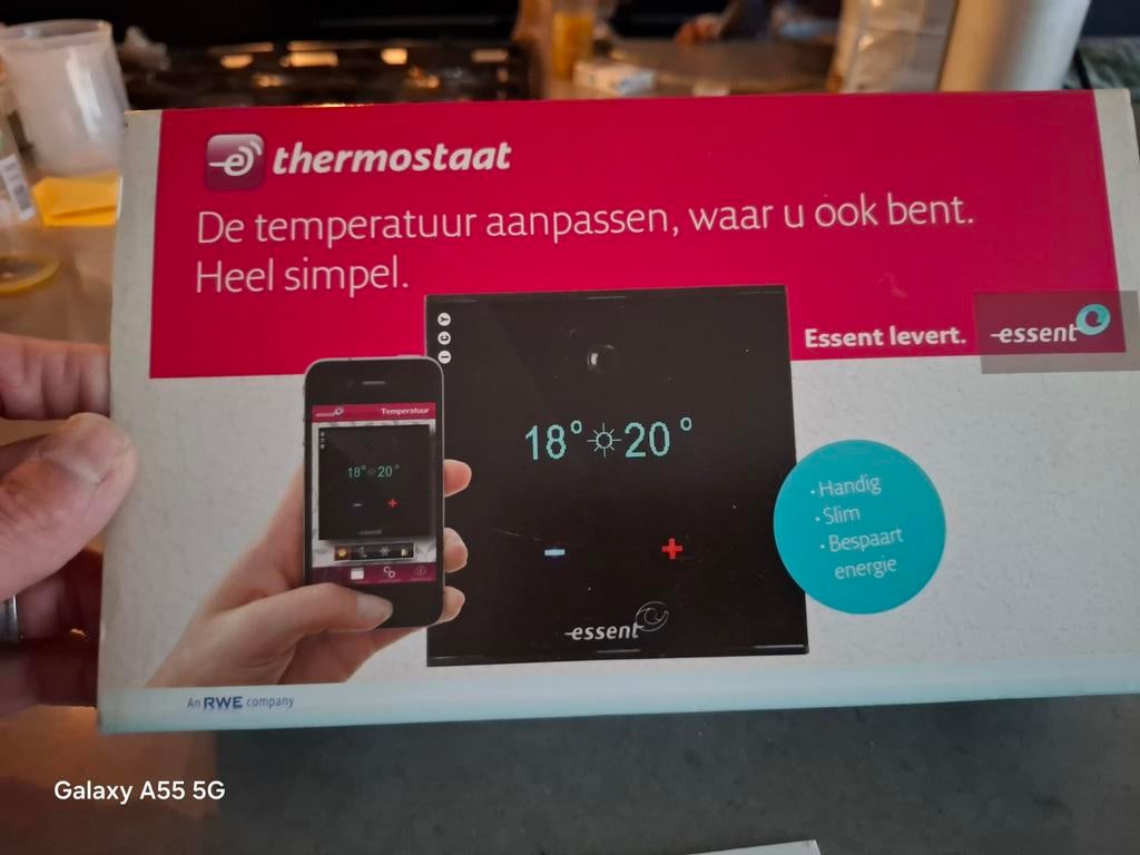 Nieuwe Essent Slimme E-thermostaat - Ongeopend, Ophalen of Verzenden, Slimme thermostaat, Nieuw