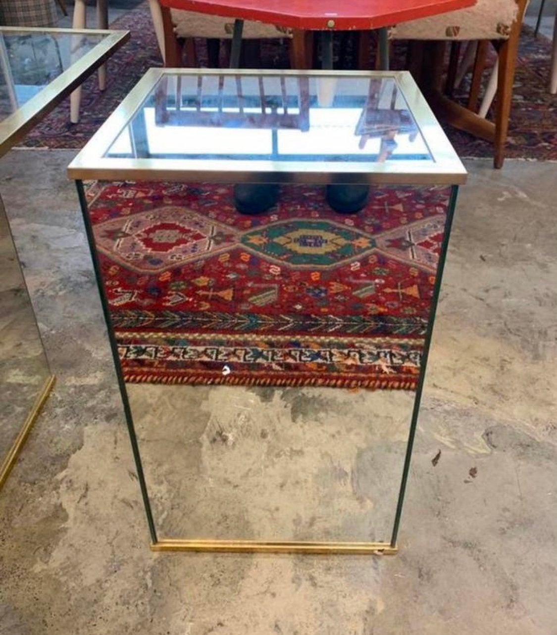 Zuil pilaar Hollywood Regency glazen spiegel Pilaar., Huis en Inrichting, Woonaccessoires | Zuilen en Pilaren, Ophalen of Verzenden
