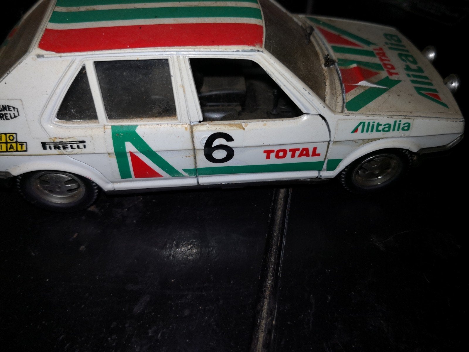Nostalgisch rally autootje - Fiat 131 Abarth Alitalia, Ophalen of Verzenden, Gebruikt