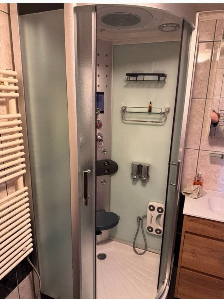 Douchecabine met stoomfunctie en massagejets, Ophalen of Verzenden, Gebruikt, Met douche