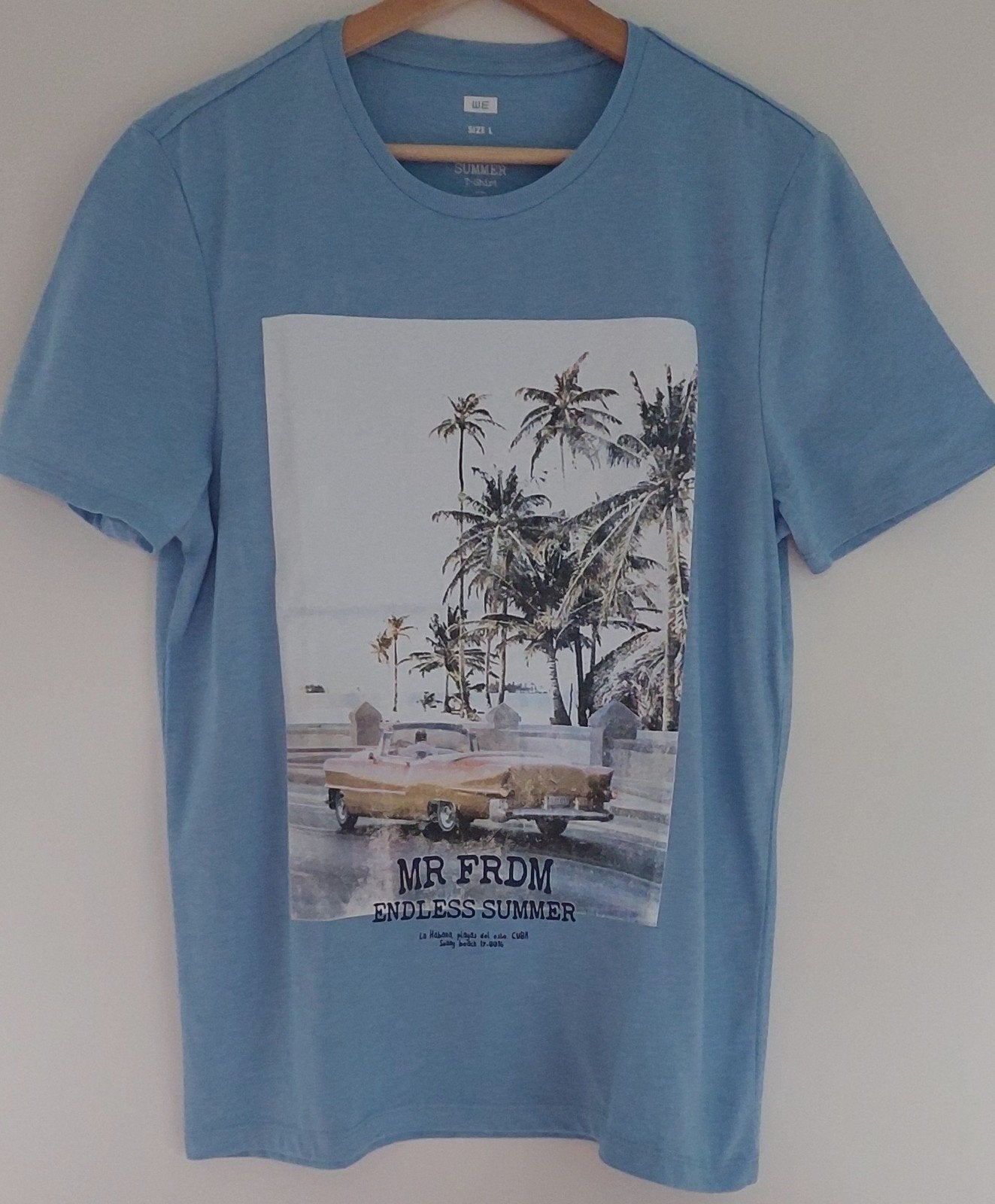 We heren t-shirt blauw maat L zgan., Kleding | Heren, T-shirts, Maat 52/54 (L), Blauw, Ophalen of Verzenden, Zo goed als nieuw