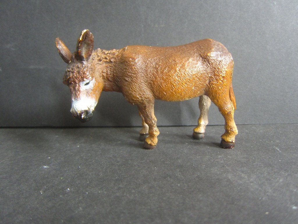 kerststalletje kribbe ezel   6 cm hoog, Ophalen of Verzenden, Zo goed als nieuw