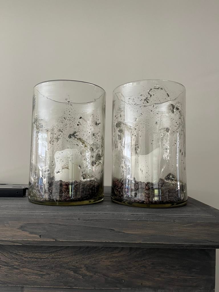 1 Puur wonen windlicht, Ophalen of Verzenden, Nieuw, Overige materialen, 25 tot 50 cm