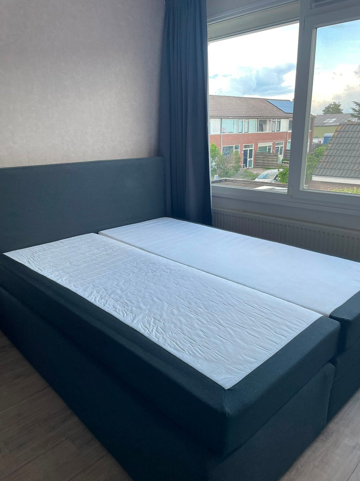 Boxspring 160x200 met Emma Diamond Topper, Ophalen, Tweepersoons, 140 cm, Zo goed als nieuw
