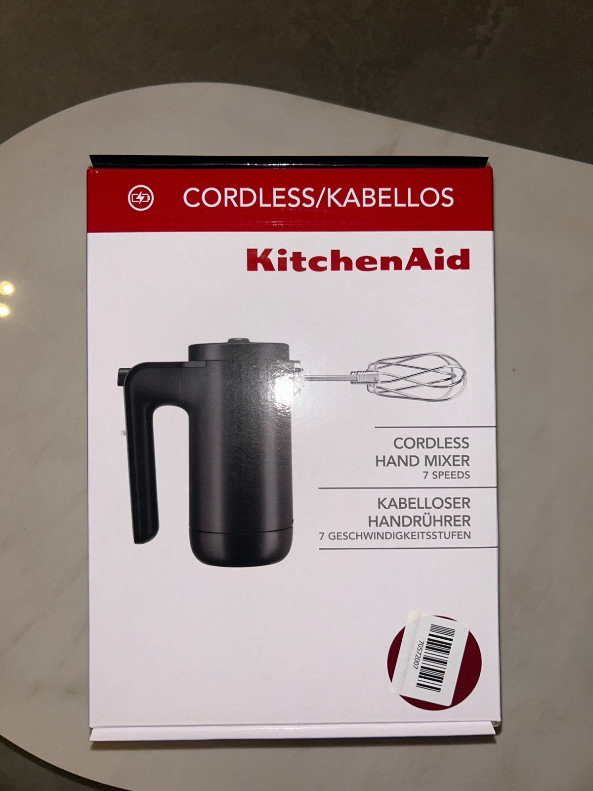 KitchenAid Draadloze Handmixer - 7 Snelheden, Ophalen, Nieuw, 3 snelheden of meer