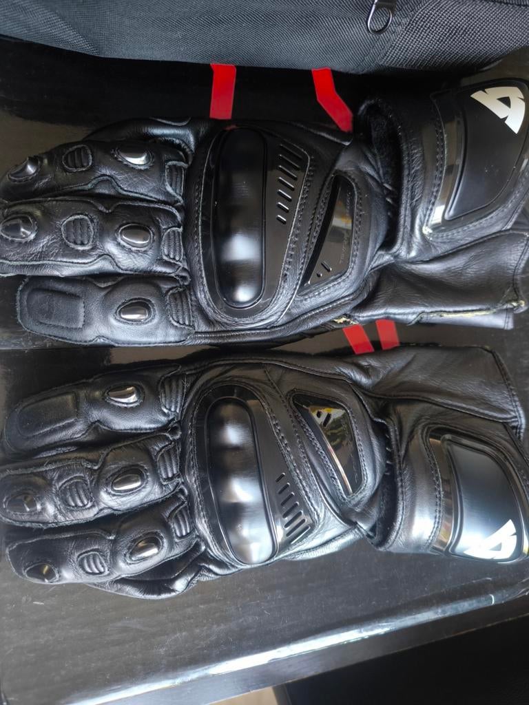 REV'IT! Motorhandschoenen - Zwart Leer, REV'IT!, Heren, Ophalen of Verzenden, Handschoenen