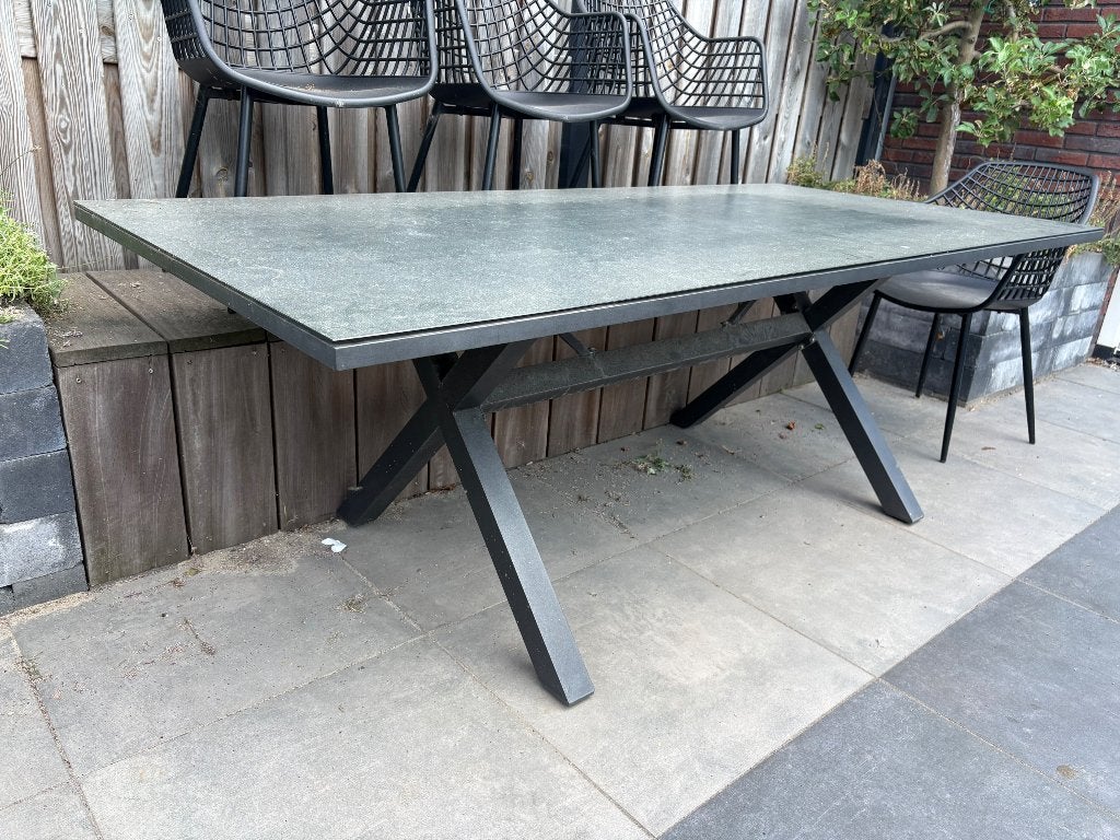 Tuintafel, Ophalen, Gebruikt, Rechthoekig, Aluminium