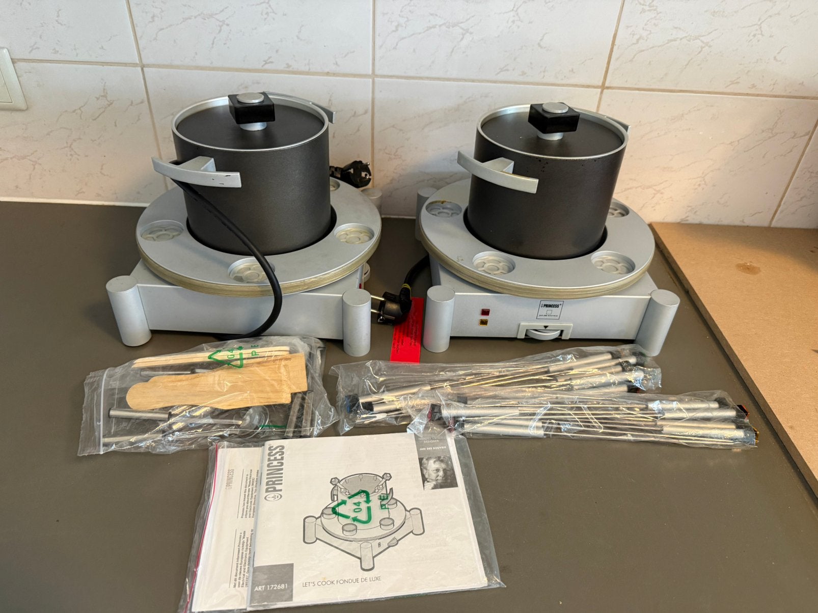 Fondeu pannen, Ophalen, Zo goed als nieuw, Elektrisch, Fondueset