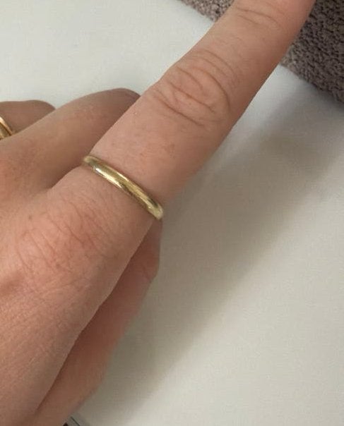 Gouden ring/trouwring 14 karaat, maat 19,5, Sieraden, Tassen en Uiterlijk, Gebruikt, 19 tot 20, Ophalen of Verzenden, Dame of Heer