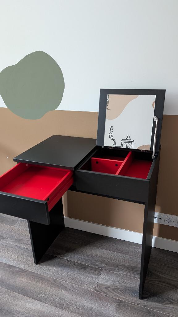 IKEA BRIMNES Kaptafel (zwart), Ophalen, Gebruikt, 50 tot 100 cm, Minder dan 100 cm