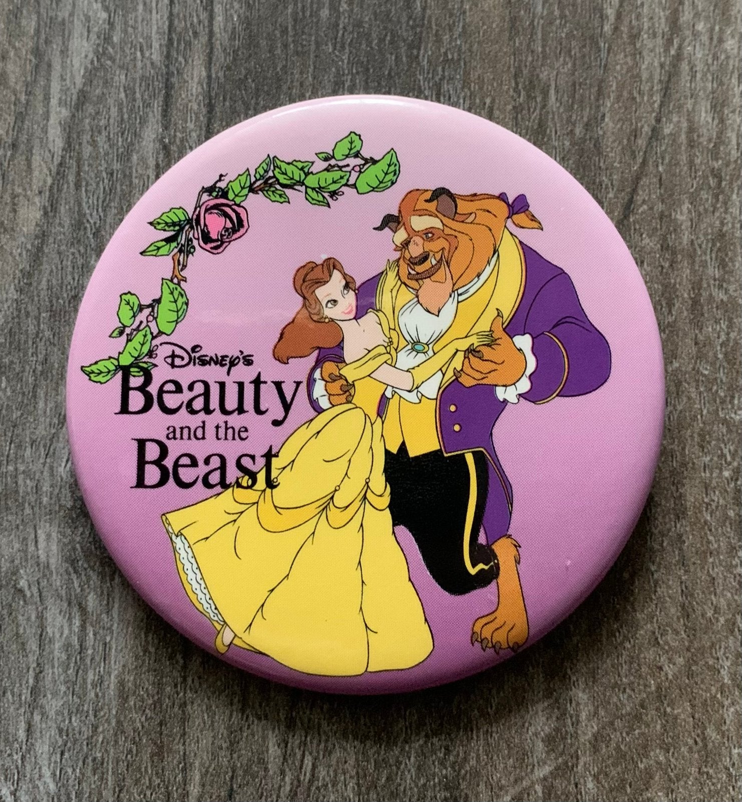 Beauty And The Beast Button, Verzamelen, Disney, Ophalen of Verzenden