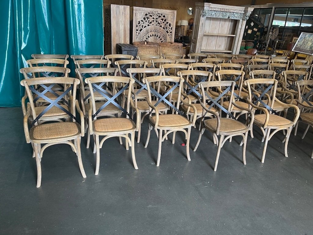 42 X Cross Chair met armleuningen, Ophalen, Overige kleuren, Hout, Zo goed als nieuw