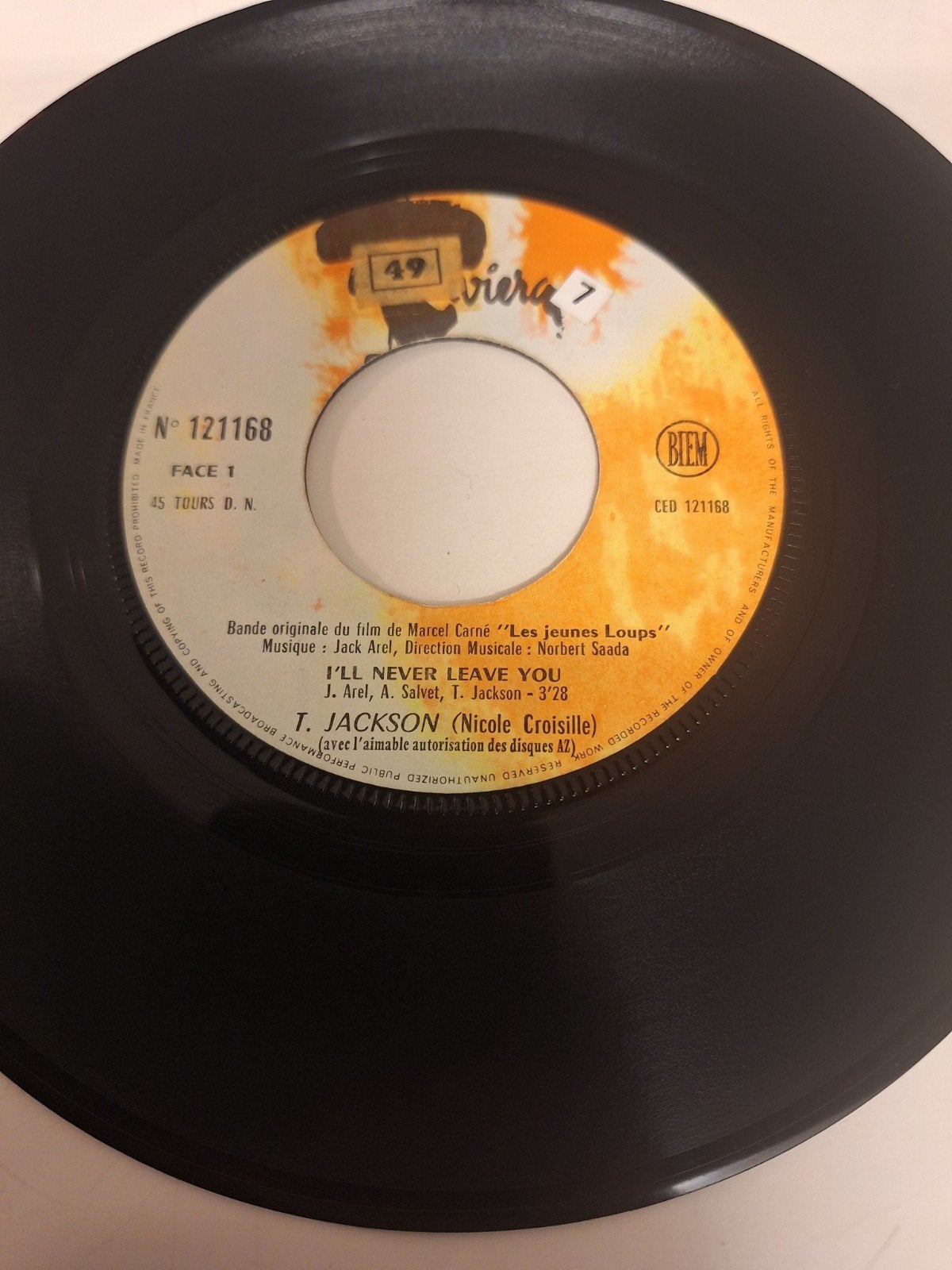 T Jackson ( nicole Croisille) - I'll never leave you, 1968., Verzenden, 7 inch