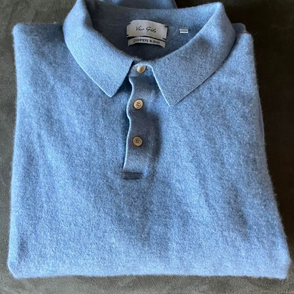Van Gils cashmere wollen trui, Kleding | Heren, Ophalen of Verzenden, Zo goed als nieuw, Overige maten, Blauw
