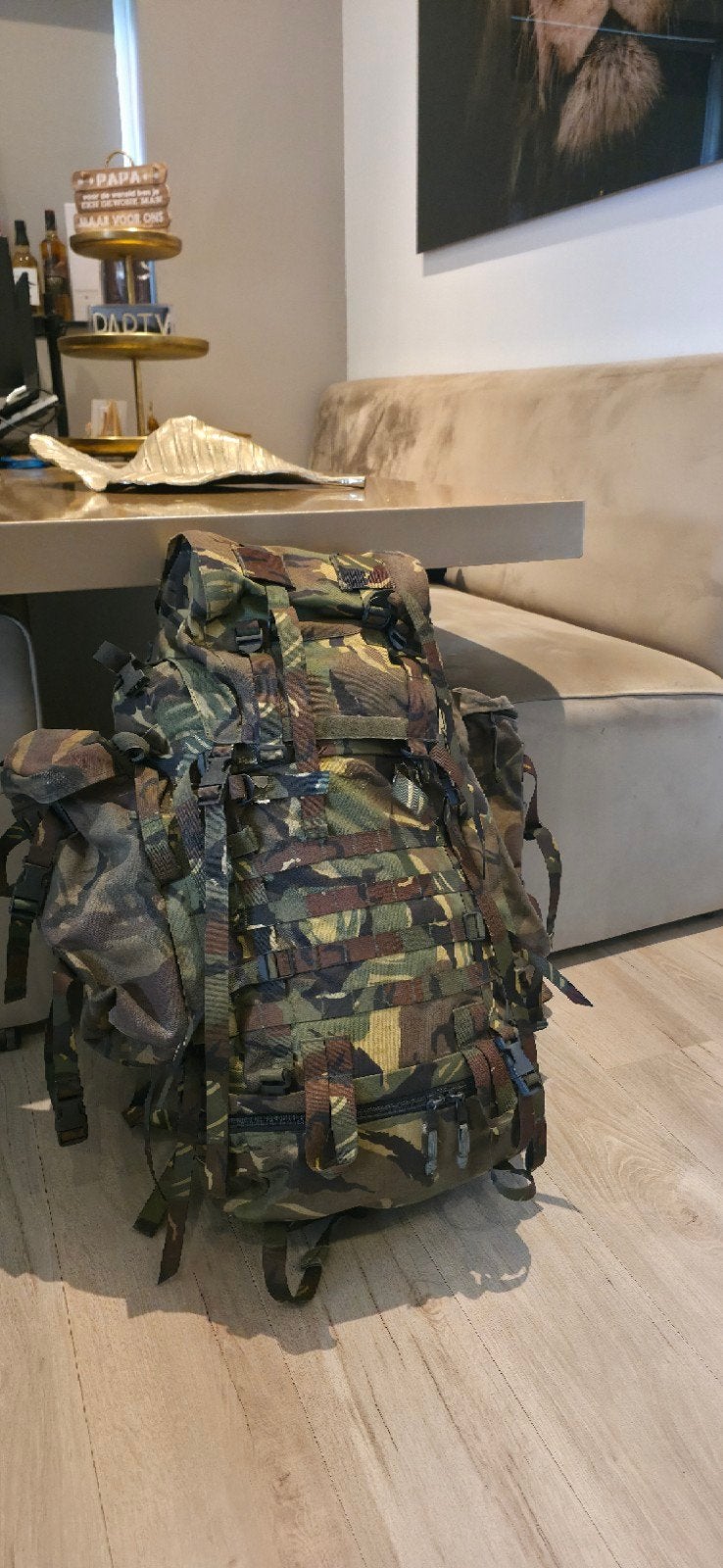 120 Liter Camouflage rugzak - Ideaal voor outdoor & backpack, Ophalen, Gebruikt