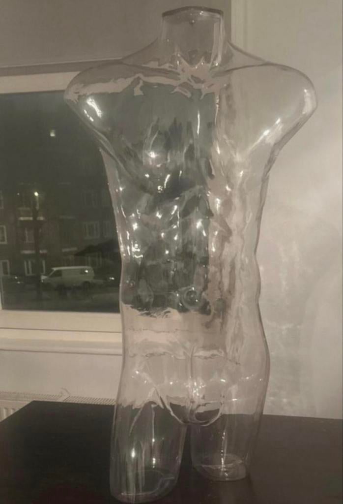 Unieke transparante heren Torso, Ophalen, Zo goed als nieuw, Wit, Minder dan 50 cm